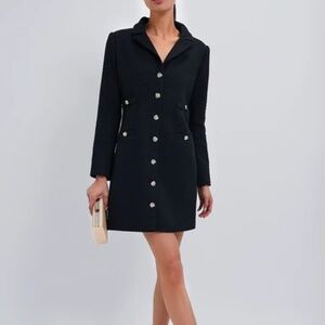 Noir Tweed Stacy Dress